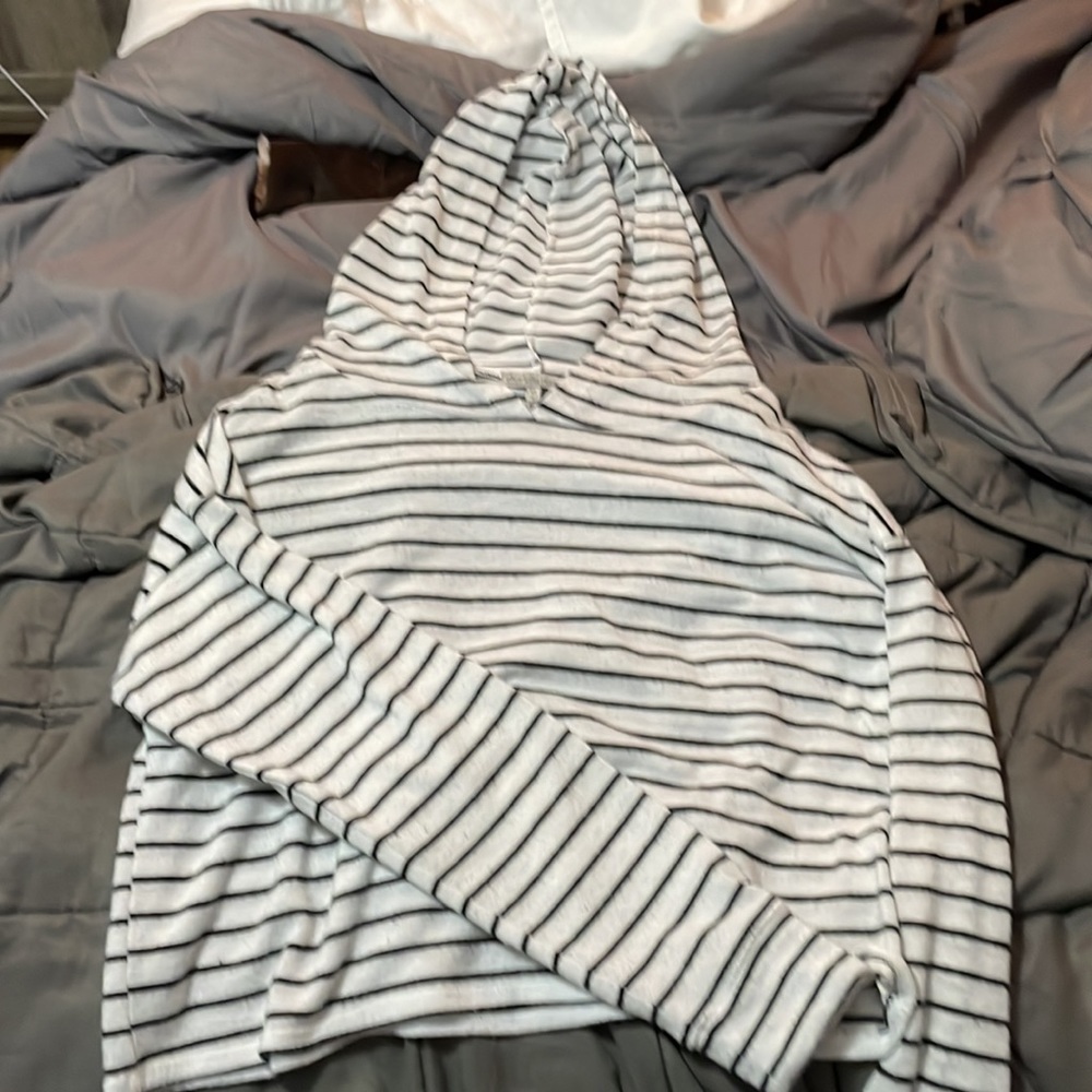 Super soft striped medium long sleeve crop top from Charlotte Russe